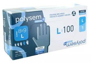 Polysem Latex Handschoenen Maat L 100ST 