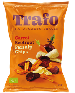 Trafo Groentechips - Wortel, Pastinaak & Rode Biet 75GR 