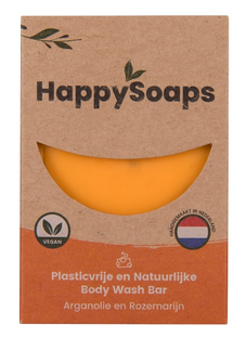 HappySoaps Arganolie & Rozemarijn Body Wash Bar 100GR 