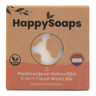 HappySoaps 3-In-1 Travel Wash Bar – Sweet Relaxation 40GR 