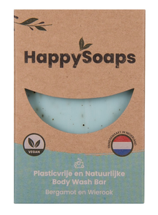 HappySoaps Bergamot & Wierook Body Wash Bar 100GR 