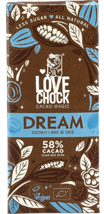 Lovechock Dream Vegan Melkchocolade | Met Rijstdrank & Kokos 70GR 