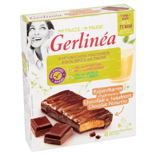 Gerlinéa Reep Chocolade Hazelnoot 8ST 