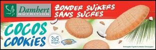 Damhert Cocos Cookies Zonder Suikers 90GR 