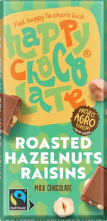 Happy Chocolate Roasted Hazelnuts Raisins 100GR 