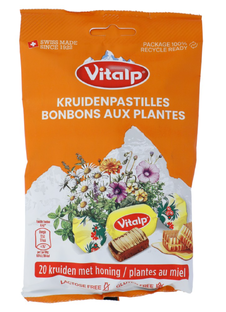 Vitalp Kruidenpastilles Honing 75GR 