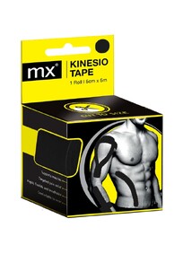 MX Health Kinesio Tape Black 5cmx5m 1ST 