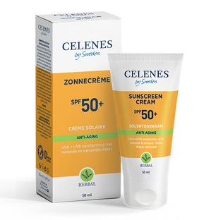 Celenes by Sweden Celenes Herbal Zonnecrème Anti-Age SPF50+ 50ML 