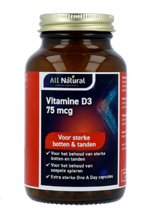 All Natural Vitamine D3 75mcg Capsules 300VCP 