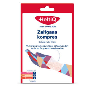 HeltiQ Zalfgaaskompres 7,5 x 10 cm 6ST 