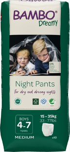 Bambo Nature Dreamy Pants Medium 4-7 jaar - voor jongens 10ST 