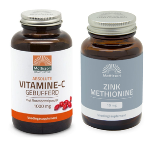 Mattisson HealthStyle - Vitamine-C Gebufferd Capsules en Zink Methionine Capsules - 2 Stuks 