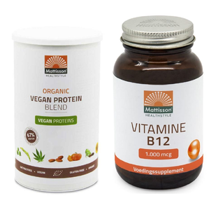 Mattisson HealthStyle - Organic Vegan Protein en Vitamine B12 1000mcg - 2 Stuks 