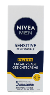 Nivea Men Sensitive Gezichtscrème SPF15 75ML 