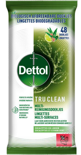 Dettol Tru Clean Eucalyptus & Lime Doekjes 48ST 