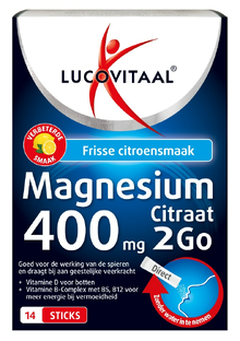 Lucovitaal Magnesium 400 mg 2Go Poedersticks 14ST 