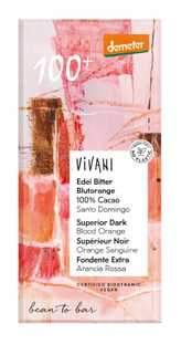 Vivani Superior Dark 100% Cacao Blood Orange 90GR 