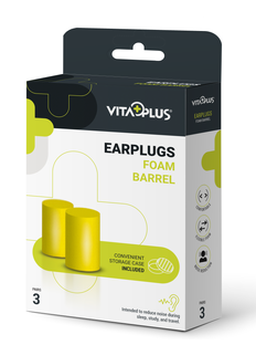 Vitaplus Earplugs Foam Barrel 3PR 