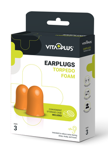 Vitaplus Earplugs Torpedo Foam 3PR 