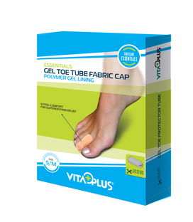 Vitaplus Essentials Gel Toe Tube Fabric Cap maat M/L 1ST 