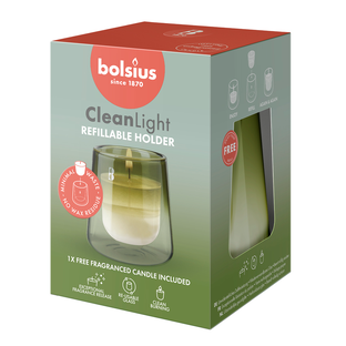 Bolsius Clean Light Refillable Holder Gardenia & Fig 1ST 