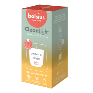 Bolsius Clean Light Fragranced Refills Grapefruit & Ginger 2ST 