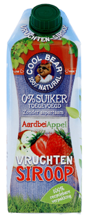 Cool Bear Vruchtensiroop Aardbei en Appel 750ML 