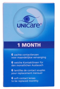 Unicare 1 Month 6 Zachte Contactlenzen -1.25 6ST 