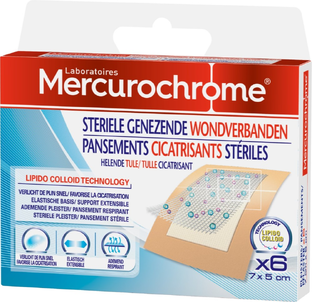 Mercurochrome Steriele Genezende Wondverbanden 6ST 