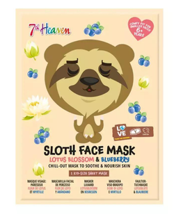 Montagne Jeunesse 7th Heaven Sloth Face Mask Lotus Blossom & Blueberry 1ST 