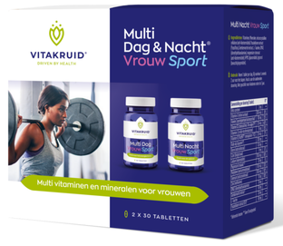 Vitakruid Multi Dag & Nacht Vrouw Sport Tabletten 60TB 