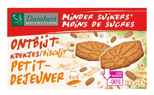 Damhert Ontbijt Koekjes - MInder Suikers 200GR 