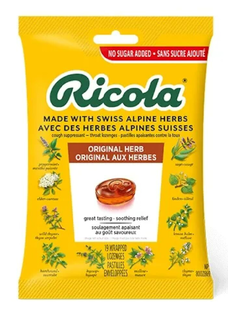 Ricola Original Herbs Suikervrij Zak 75GR 