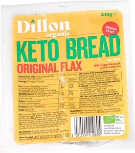 Dillon Organic Keto Brood Lijnzaad 250GR 