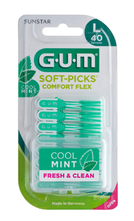 GUM Soft Picks Comfort Flex Cool Mint Large 40ST 