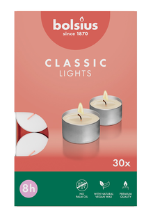 Bolsius Theelicht Classic Lights Wit 8 Uur 30ST 