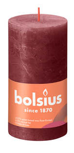 Bolsius Rustiek Stompkaars Red Velvet 130/68 1ST 