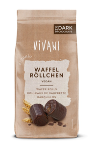 Vivani Wafer Rolls Pure Chocolade 125GR 