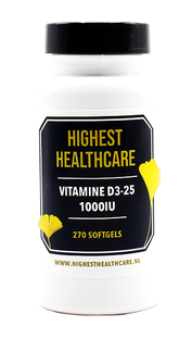 Highest Healthcare Vitamine D3-25 1000IU Softgels 270CP 