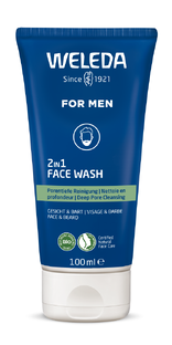 Weleda Men 2-in-1 Facewash Voor Gezicht & Baard 100ML 