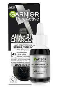 Garnier PureActive AHA + BHA Charcoal Anti-Onzuiverheden Serum 30ML 