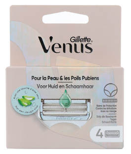 Gillette Venus Satin Care Huid & Schaamhaar Navulmesjes 4ST 