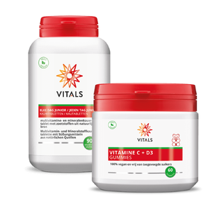 Vitals Elke Dag Junior & Vitals Vitamine C + D3 Gummies Combi 2ST 