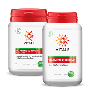 Vitals Vitamine D3 1000IE & Vitamine C 1000mg Combi 2ST 