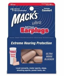 Macks Ultra Noise Blocker Earplugs 10PR 