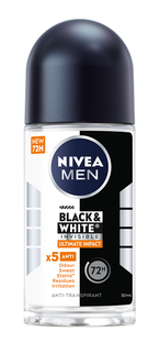 Nivea Men Black & White Invisible Ultimate Impact Deoroller 50ML 