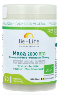 Be-Life Maca 2000 Bio - Peruaanse Ginseng 90VCP 