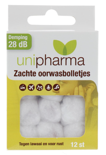 Unipharma Zachte Oorwasbolletjes 12ST 