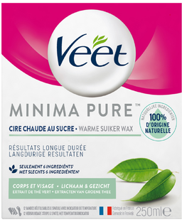 Veet Minima Pure Warme Suiker Wax Lichaam & Gezicht 250ML 