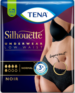 TENA Silhouette Underwear Low Waist Normal Noir L 10ST 